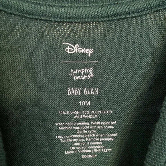 Disney baby toddler onesie one piece green Christmas size 18 month NEW